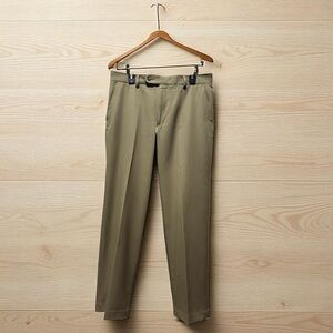 NORTHERN COMFORT Men's Tan Pants Slacks Size 34 Flat Front Pockets Classic Work